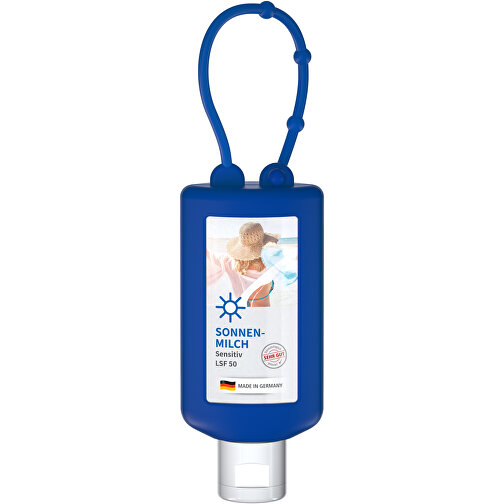 Solmelk SPF 50 (sens.), 50 ml Bumper (blå), Body Label (R-PET), Bilde 1