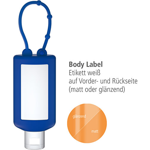 Lait solaire sensible FPS 50, Bumper de 50 ml (bleu), Body Label, Image 3