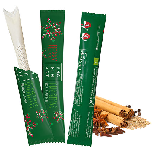 TeaStick - Weihnachts-Tee - Individ. Design , Folie, kompostierbar + Papier, 2,70cm x 1,50cm x 15,80cm (Länge x Höhe x Breite), Bild 2