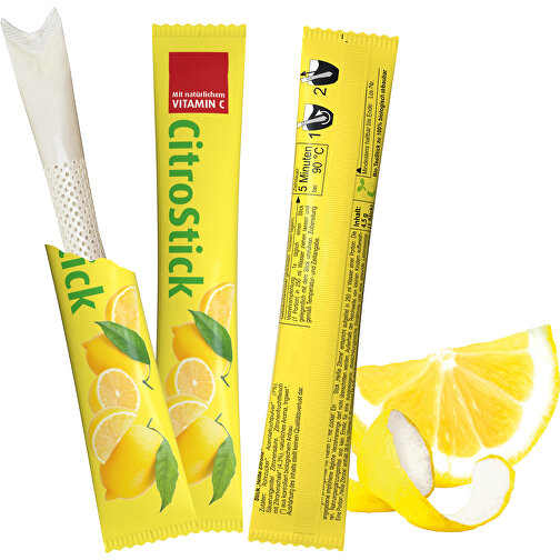 CitroStick - Heisse Zitrone - Individ. Design , Folie, kompostierbar + Papier, 2,70cm x 1,50cm x 15,80cm (Länge x Höhe x Breite), Bild 2