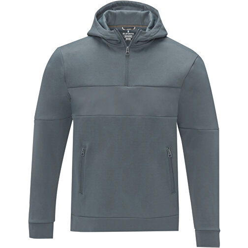 Sayan Kapuzenpullover Mit Halbem Reissverschluss Für Herren , stahlgrau, Strick 85% Polyester, 15% Sorona®, 350 g/m2, Contrast fabric, 280T ripstop  100% Nylon, 72 g/m2, XL, , Bild 3