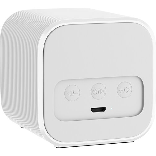 Bluetooth-Lautsprecher Double-Sound , dunkelgrau / weiß, ABS Kunststoff, 6,00cm x 6,00cm x 6,00cm (Länge x Höhe x Breite), Bild 2