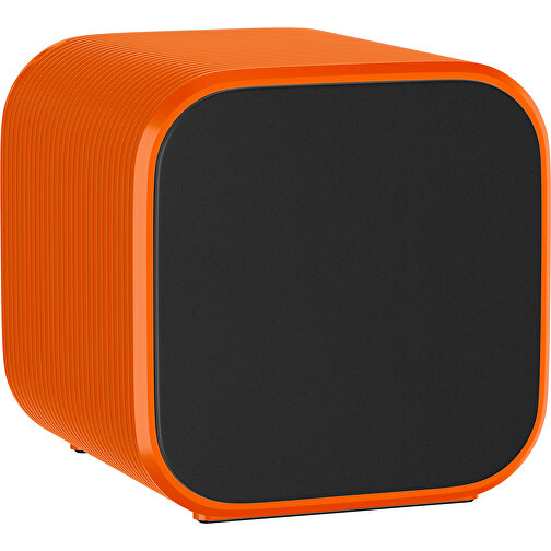 Bluetooth-Lautsprecher Double-Sound , schwarz / orange, ABS Kunststoff, 6,00cm x 6,00cm x 6,00cm (Länge x Höhe x Breite), Bild 1