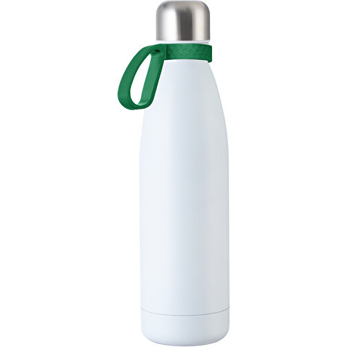 Thermoflasche RETUMBLER MyTOULON , Retumbler, weiß / grün, Edelstahl, Kunststoff, Silikon, 4,30cm x 26,00cm x 7,00cm (Länge x Höhe x Breite), Bild 1