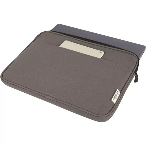 Housse pour ordinateur portable Joey de 2 L en toile recyclée GRS 14 pouces, Image 5
