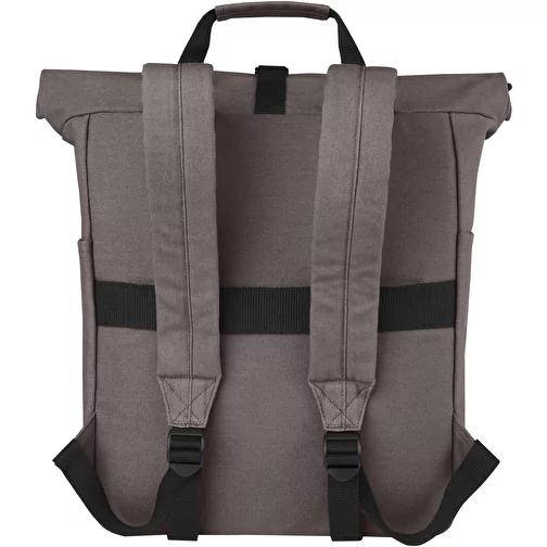 Sac à dos pour ordinateur portable Joey de 15 L en toile recyclée GRS 15 pouces avec dessus enro, Image 4