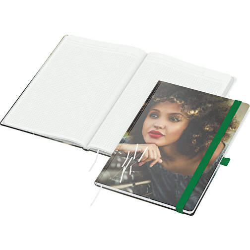 Quaderno Match-Book Bianco verde+blu A4, verde, Immagine 1