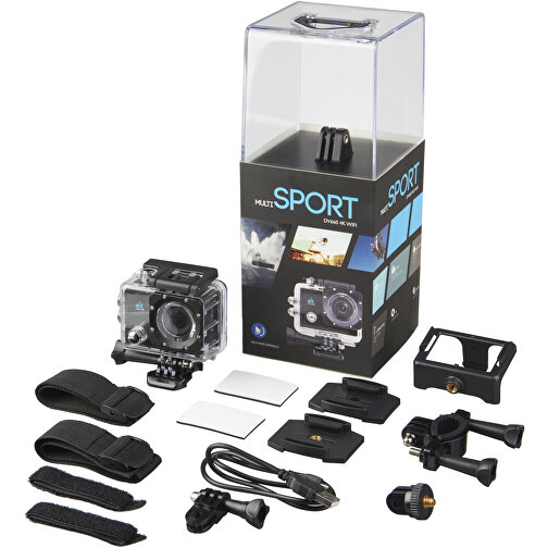 Action Camera 4K , schwarz, ABS Kunststoff, 7,50cm x 4,20cm x 6,00cm (Länge x Höhe x Breite), Bild 4