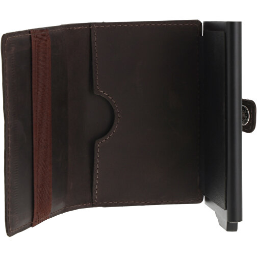 Valenta Card Case Plus Wallet , braun, Echtes Leder, 10,50cm x 1,60cm x 7,00cm (Länge x Höhe x Breite), Bild 4