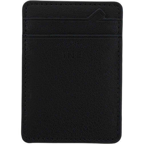 3198 | Xoopar Iné Mini NFC Wallet Recycled Leather , schwarz, Recyceltes Leder, 6,70cm x 9,50cm x 0,40cm (Länge x Höhe x Breite), Bild 1