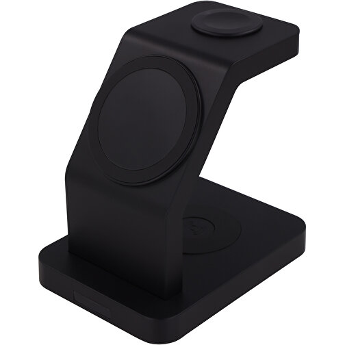 2708 | Xoopar Icon 3 In 1 Magnetic Wireless Charger , schwarz, ABS, 11,00cm x 11,00cm x 8,00cm (Länge x Höhe x Breite), Bild 1
