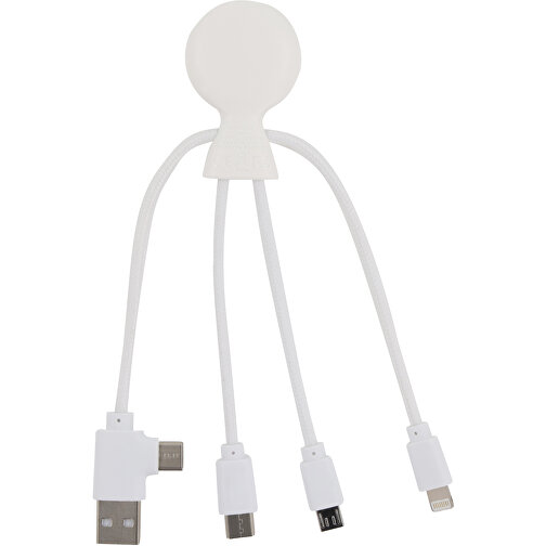 2099 | Xoopar Mr. Bio Smart Charging Cable With NFC , weiß, Recycled plastic, 15,00cm x 3,20cm x 1,20cm (Länge x Höhe x Breite), Bild 2