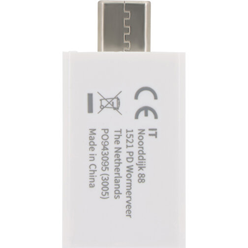 3005 | USB-C To USB-A Adapter , weiß, ABS, 3,80cm x 1,00cm x 1,90cm (Länge x Höhe x Breite), Bild 3