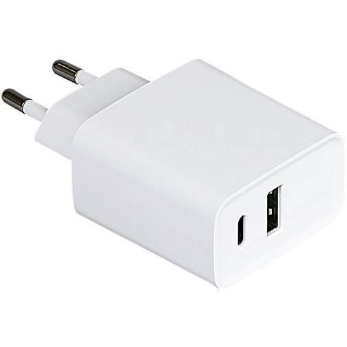 Laddare med 20 W strömförsörjning och snabbladdning för USB typ A och typ C, Bild 1