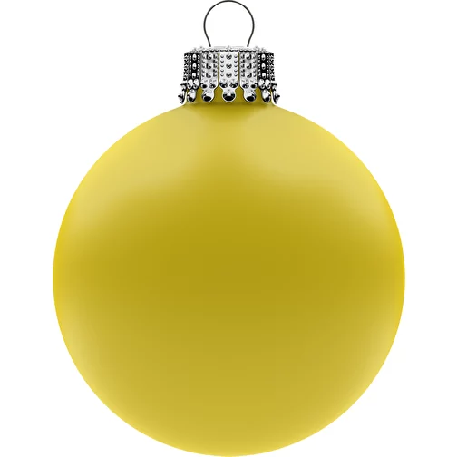 Boule de Noël moyenne 66 mm, couronne argentée, mate, Image 1