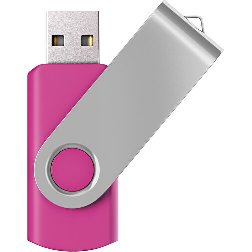 USB-Stick SWING Color 3.0 32 GB , Promo Effects MB , pink / silber MB , 32 GB , Kunststoff/ Aluminium MB , 5,70cm x 1,00cm x 1,90cm (Länge x Höhe x Breite), Bild 1