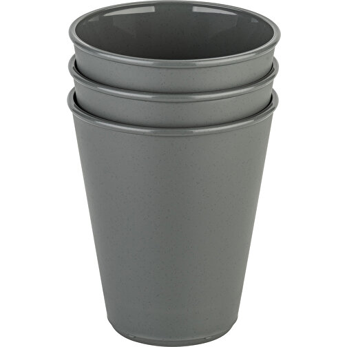 MOVE CUP 0,3 Becher 300ml , Koziol, nature ash grey, Organic Bio-Circular, 8,80cm x 10,40cm x 8,80cm (Länge x Höhe x Breite), Bild 1