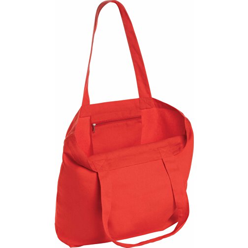 Impact Aware™ 240g/m² RCanvas Shopper Mit Tasche, Rot , luscious red, Canvas - recycelt, 53,00cm x 31,00cm (Länge x Höhe), Bild 2