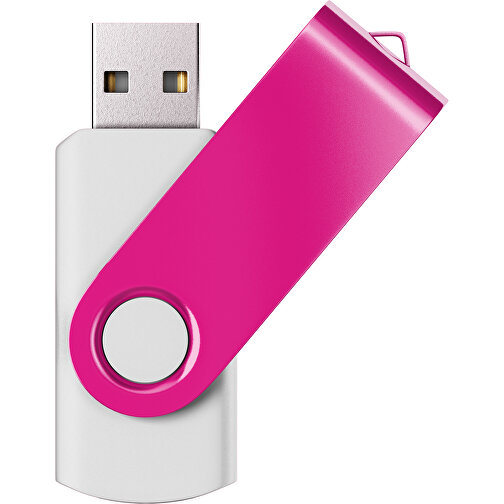 USB-Stick SWING Color 3.0 16 GB , Promo Effects MB , weiss / pink MB , 16 GB , Kunststoff/ Aluminium MB , 5,70cm x 1,00cm x 1,90cm (Länge x Höhe x Breite), Bild 1