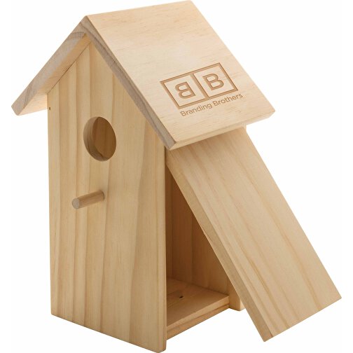 Holz-Vogelhaus, Braun , braun, FSC® Holz, 15,80cm x 23,50cm (Länge x Höhe), Bild 6
