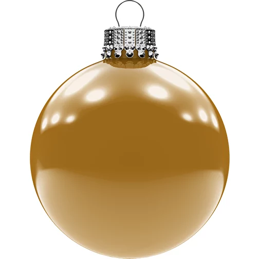 Petite boule de Noël 57 mm, couronne argentée, brillante, Image 1