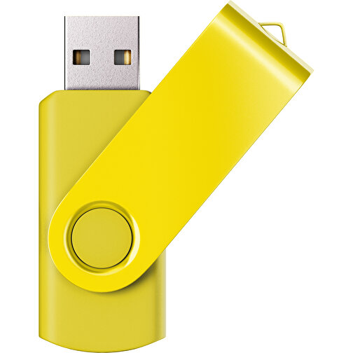 USB-Stick SWING Color 3.0 128 GB , Promo Effects MB , gelb MB , 131 GB , Kunststoff/ Aluminium MB , 5,70cm x 1,00cm x 1,90cm (Länge x Höhe x Breite), Bild 1