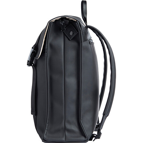 VINGA Baltimore Rucksack, Schwarz , schwarz, Polyester, 36,00cm x 39,00cm (Länge x Höhe), Bild 4