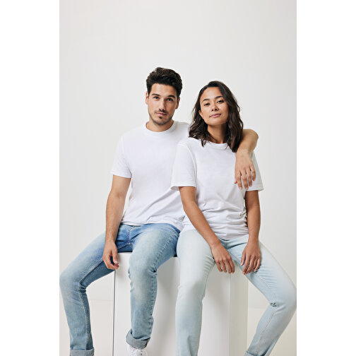 Iqoniq Bryce T-Shirt Aus Recycelter Baumwolle, Weiß , weiß, 50% recycelte und 50% biologische Baumwolle, XXXL, 79,00cm x 0,50cm (Länge x Höhe), Bild 4