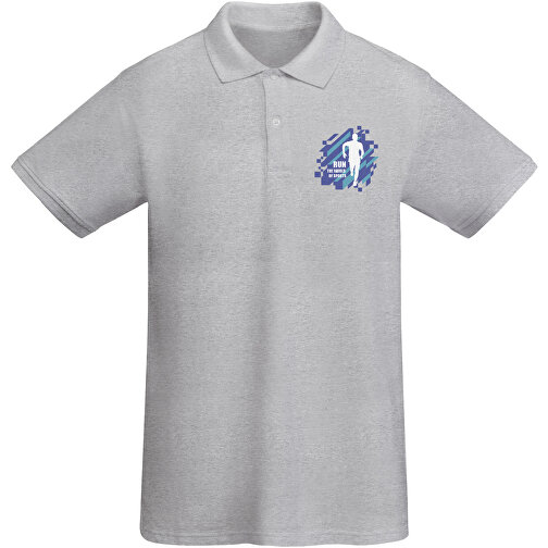 Prince Poloshirt Für Herren , marl grey, Piqué Strick 100% Bio Baumwolle, 210 g/m2, 3XL, , Bild 2