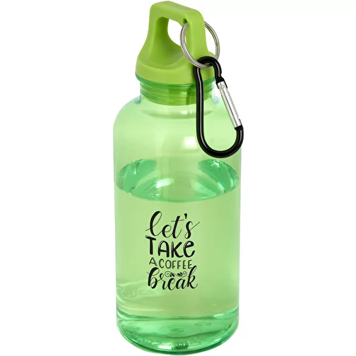 Bouteille d eau Oregon de 400 ml en aluminium recyclé certifié RCS avec mousqueton, Image 2