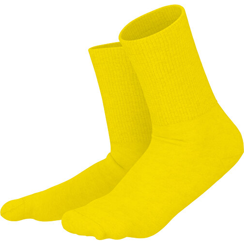 Boris - Die Premium Tennis Socke , gelb, 85% Natur Baumwolle, 12% regeniertes umwelftreundliches Polyamid, 3% Elastan, 36,00cm x 0,40cm x 8,00cm (Länge x Höhe x Breite), Bild 1