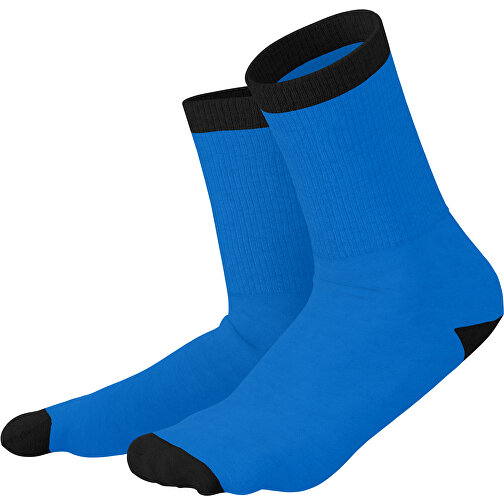 Boris - Die Premium Tennis Socke , kobaltblau / schwarz, 85% Natur Baumwolle, 12% regeniertes umwelftreundliches Polyamid, 3% Elastan, 36,00cm x 0,40cm x 8,00cm (Länge x Höhe x Breite), Bild 1