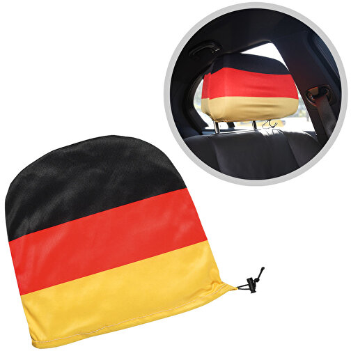 Kopfstützenüberzüge 'Nations' , Deutschland-Farben, Textil, 31,00cm x 28,00cm (Länge x Breite), Bild 1
