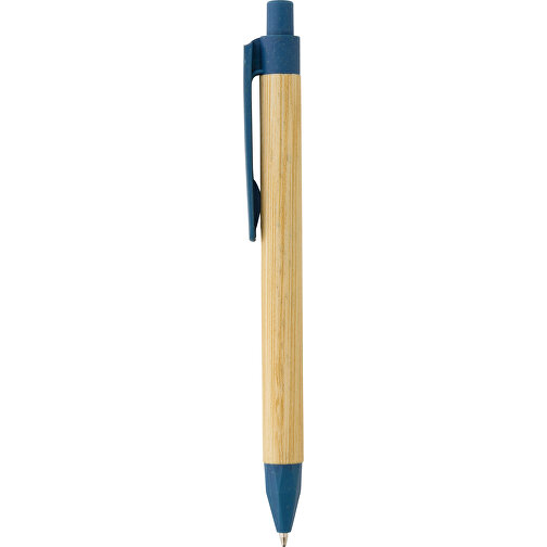 Kugelschreiber Aus Recyceltem Papier, Blau , blau, Papier, 13,90cm (Höhe), Bild 3