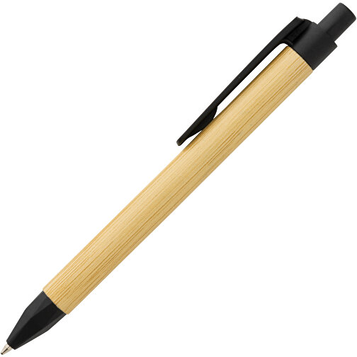 Kugelschreiber Aus Recyceltem Papier, Schwarz , schwarz, Papier, 13,90cm (Höhe), Bild 4