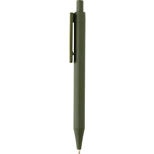 GRS RABS Stift Mit Bambus-Clip, Grün , grün, ABS - recycelt, 14,00cm (Höhe), Bild 3