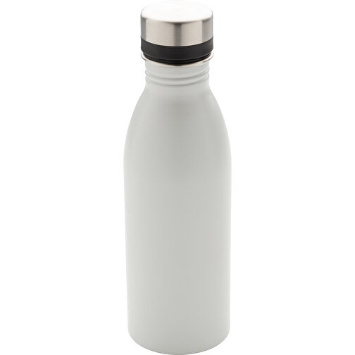 Deluxe Wasserflasche Aus RCS Recyceltem Stainless-Steel, Weiß , weiß, Rostfreier Stahl - recycelt, 21,50cm (Höhe), Bild 1