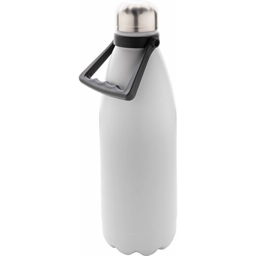 Große Vakuumflasche Aus RCS Recyceltem Stainless-Steel 1,5L, Weiß , weiß, Rostfreier Stahl - recycelt, 33,50cm (Höhe), Bild 5