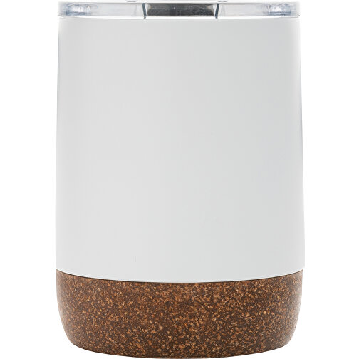 Kleine Vakuum-Kaffeetasse Aus RCS RSteel & Kork, Weiss , weiss, Rostfreier Stahl - recycelt, 10,00cm (Höhe), Bild 2