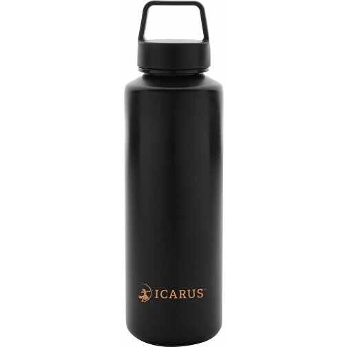 Wasserflasche Mit Henkel Aus RCS RPP, Schwarz , schwarz, Polypropylen - recycelt, 22,50cm (Höhe), Bild 5