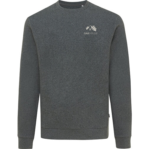 Iqoniq Denali Ungefärbt. Rundhals-Sweater Aus Recycelter BW, Ungefärbtes Anthrazit , ungefärbtes Anthrazit, 50% recycelte und 50% biologische Baumwolle, S, 69,50cm x 1,00cm (Länge x Höhe), Bild 4