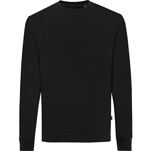 Iqoniq Zion Rundhals-Sweater Aus Recycelter Baumwolle, Schwarz , schwarz, 50% recycelte und 50% biologische Baumwolle, M, 71,50cm x 1,00cm (Länge x Höhe), Bild 1