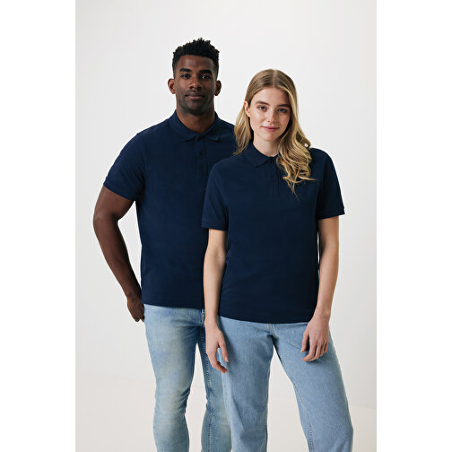 Iqoniq Yosemite Piqué-Poloshirt Aus Recycelter Baumwolle, Navy Blau , navy blau, 50% recycelte und 50% biologische Baumwolle, L, 73,00cm x 0,50cm (Länge x Höhe), Bild 3