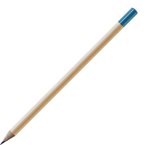 Bleistift, Natur, Rund , natur / dunkelblau, Holz, 17,50cm (Länge), Bild 1