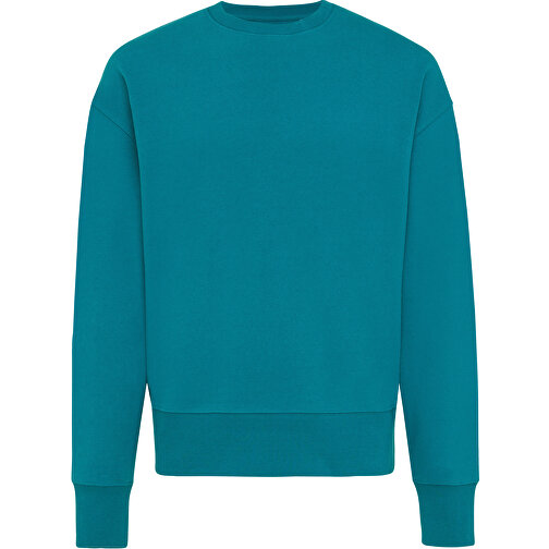 Iqoniq Kruger Relax-Rundhals-Sweater Aus Recycelt. Baumwolle, Verdigris , verdigris, 50% recycelte und 50% biologische Baumwolle, XS, 67,50cm x 1,00cm (Länge x Höhe), Bild 1