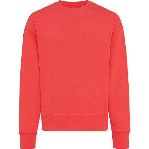Iqoniq Kruger Relax-Rundhals-Sweater Aus Recycelt. Baumwolle, Luscious Red , luscious red, 50% recycelte und 50% biologische Baumwolle, XXS, 65,50cm x 1,00cm (Länge x Höhe), Bild 1
