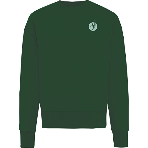 Iqoniq Kruger Relax-Rundhals-Sweater Aus Recycelt. Baumwolle, Forest Green , forest green, 50% recycelte und 50% biologische Baumwolle, XXS, 65,50cm x 1,00cm (Länge x Höhe), Bild 1