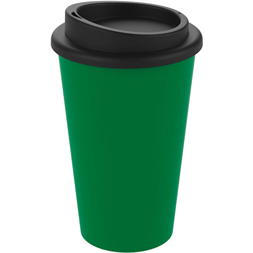 Kaffeebecher 'Premium' , standard-grün/schwarz, Kunststoff, 15,50cm (Höhe), Bild 1
