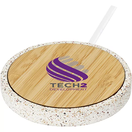 Tapis de charge à induction Terrazzo de 10 W en bambou, Image 2