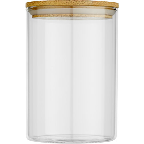 Boley 550 Ml Glasbehälter Für Lebensmittel , natural / transparent, Glas, Bambusholz, 12,50cm x 8,50cm x 8,50cm (Länge x Höhe x Breite), Bild 3